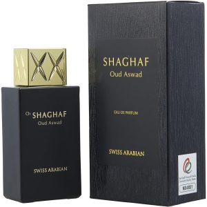 Swiss Arabian Perfumes Shaghaf Oud Aswad – Eau de Parfum – Spray, 2.5 Oz, Damen