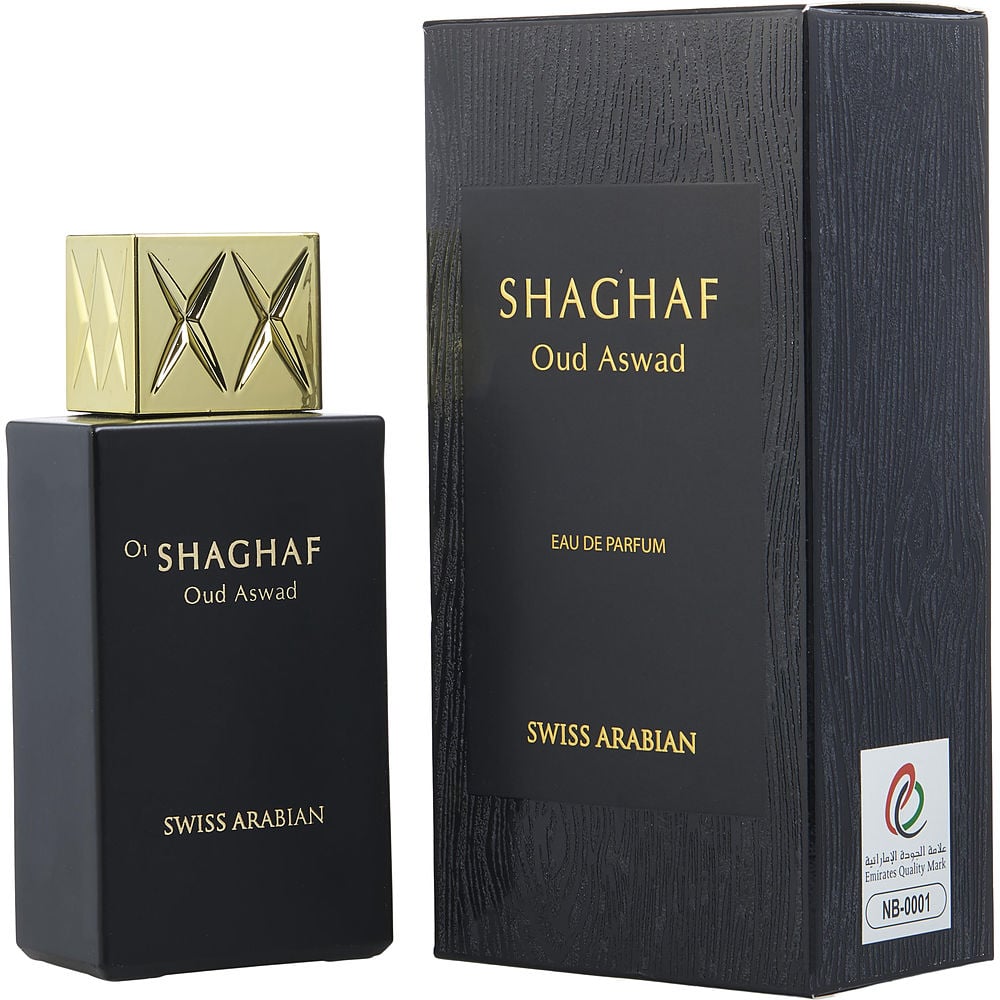 Swiss Arabian Perfumes Shaghaf Oud Aswad – Eau de Parfum – Spray, 2.5 Oz, Damen