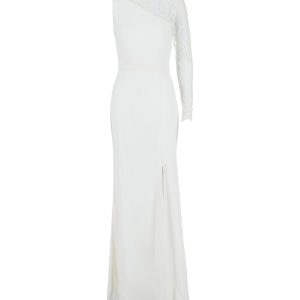 Langarmkleid mit Spitze