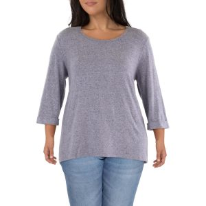 Pullover – große Größen, Rundhalsausschnitt, Ärmel mit Manschette