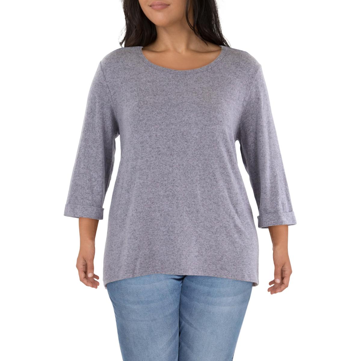 Pullover – große Größen, Rundhalsausschnitt, Ärmel mit Manschette