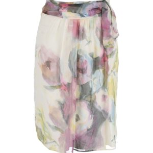 Valentino Rock aus Seide mit mehrfarbigem Blumenprint