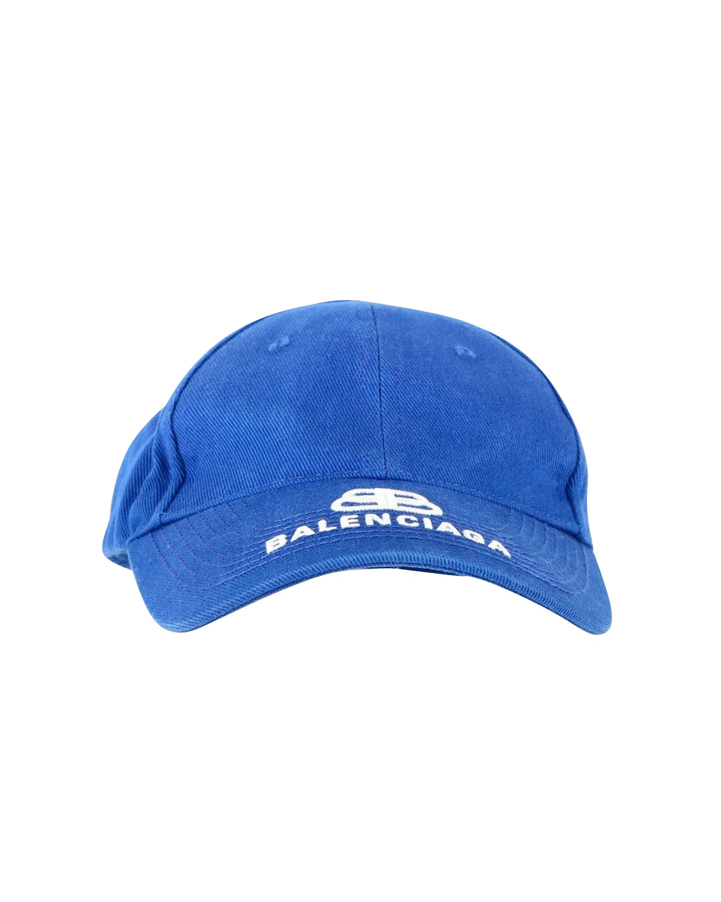 Balenciaga Baseballkappe – Logo, Blau, Baumwolle