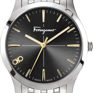 Ferragamo Quarz-Armbanduhr – Damen, Silberfarben – 35mm