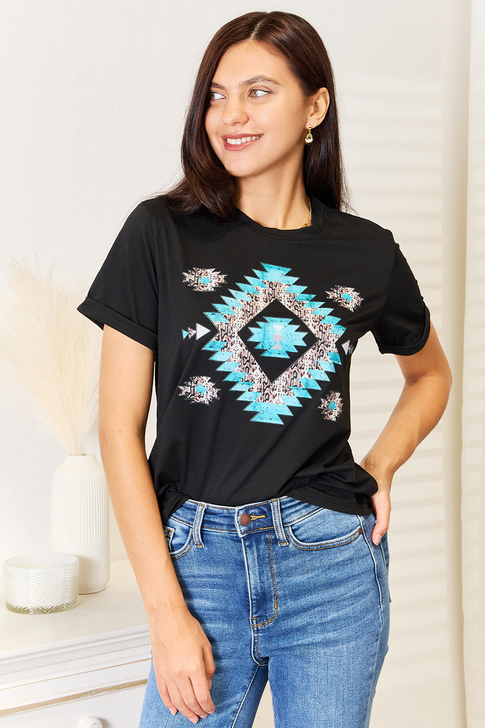 Kurzarm-T-Shirt mit Grafikmotiv