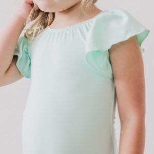 Trikot – Pastellfarben, Grün, Flatterärmel, Kurzarm – S/S