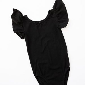 Trikot – Schwarz, Flatterärmel, Kurzarm – S/S