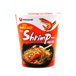 Nongshim scharfe Garnelen-Bechernudelsuppe