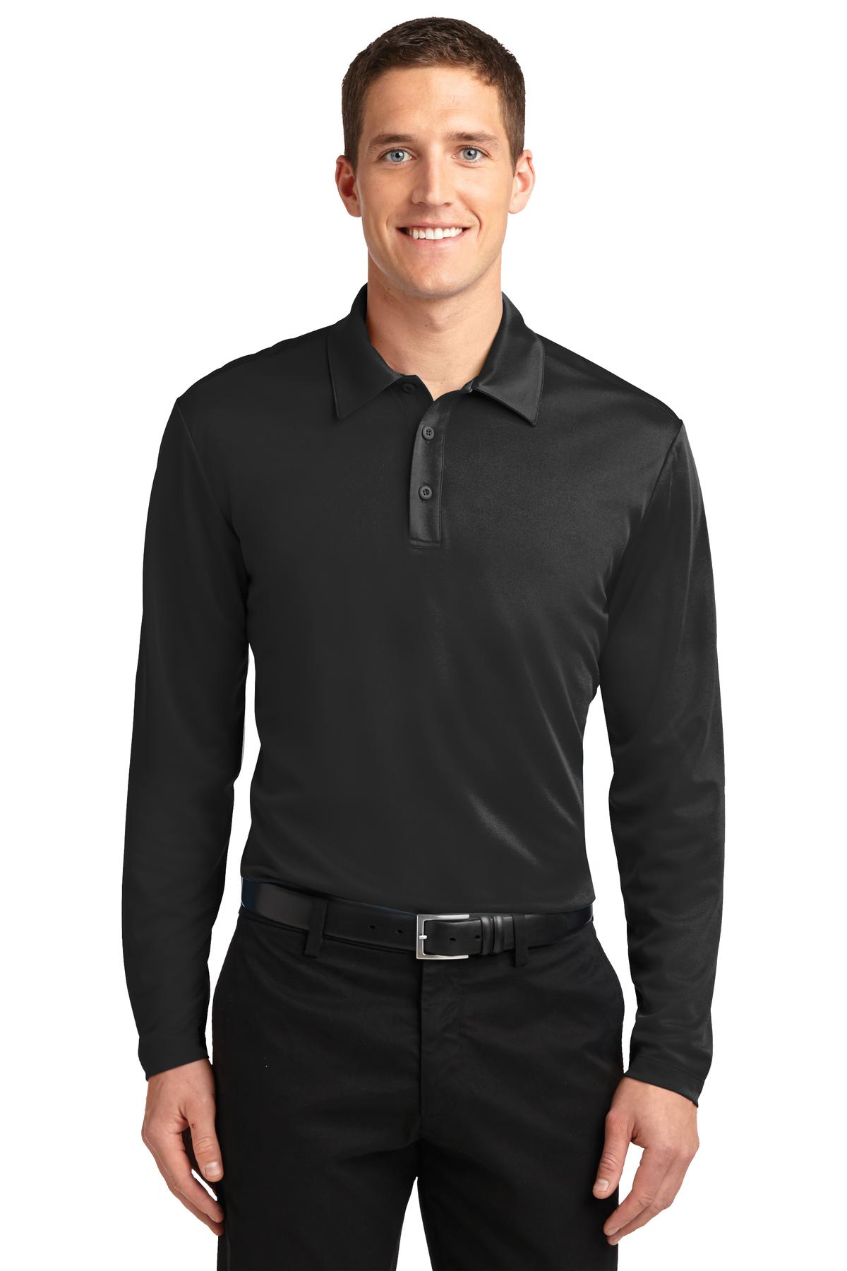 Port Authority Silk Touch Performance Poloshirt – Herren, Langarm – K540LS