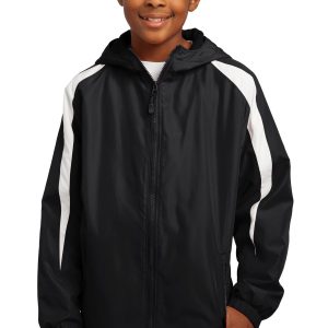 Sport-Tek Jacke – Jugendliche, Fleece, gefüttert, Colorblock