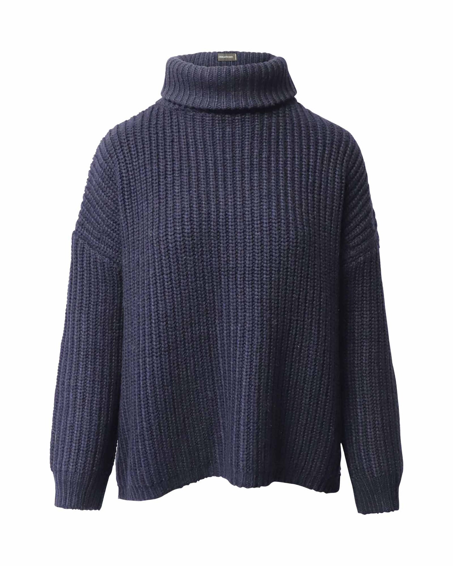 Zadig & Voltaire Rollkragen-Strickpullover aus Polyacryl – Marineblau