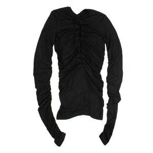 Unravel Project Langarm-Top mit Schnürung – Schwarz