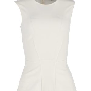 Stella McCartney ärmelloses Baumwolltop – Weiß