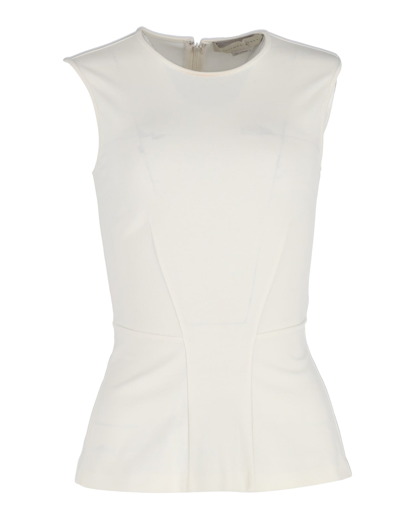 Stella McCartney ärmelloses Baumwolltop – Weiß