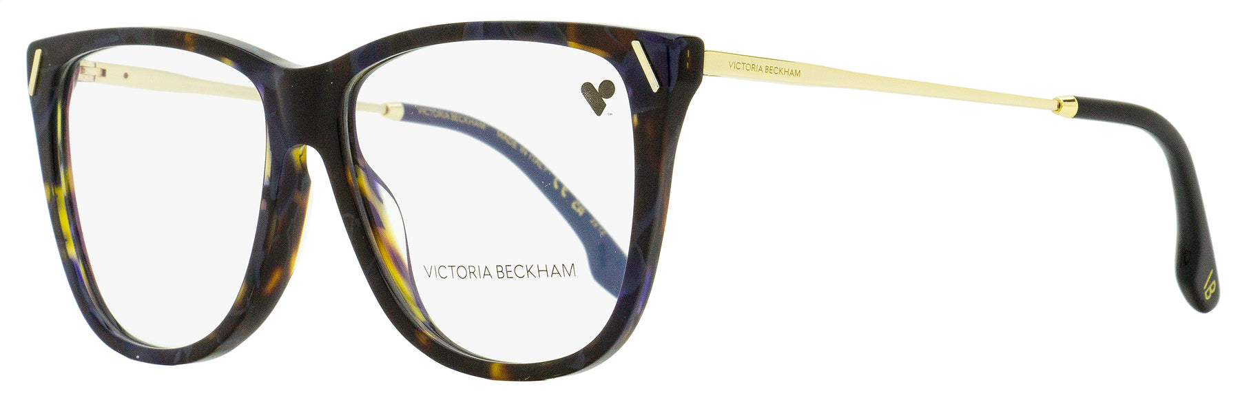 Victoria Beckham Brille – Damen, quadratisch, Havanna-Farbton, Blau – VB2636 / 418 / 56mm