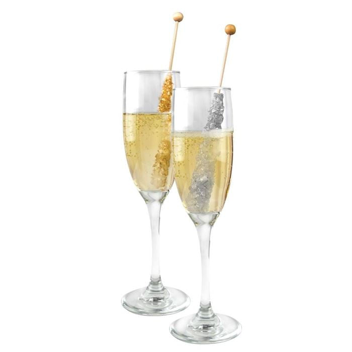 Kandiszuckerstäbchen – gold, 10 Stück