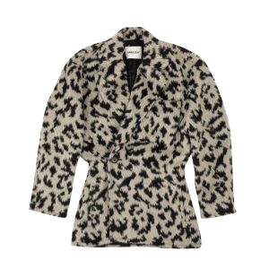 Zweireihiger Wollblazer – Schwarz/Grau