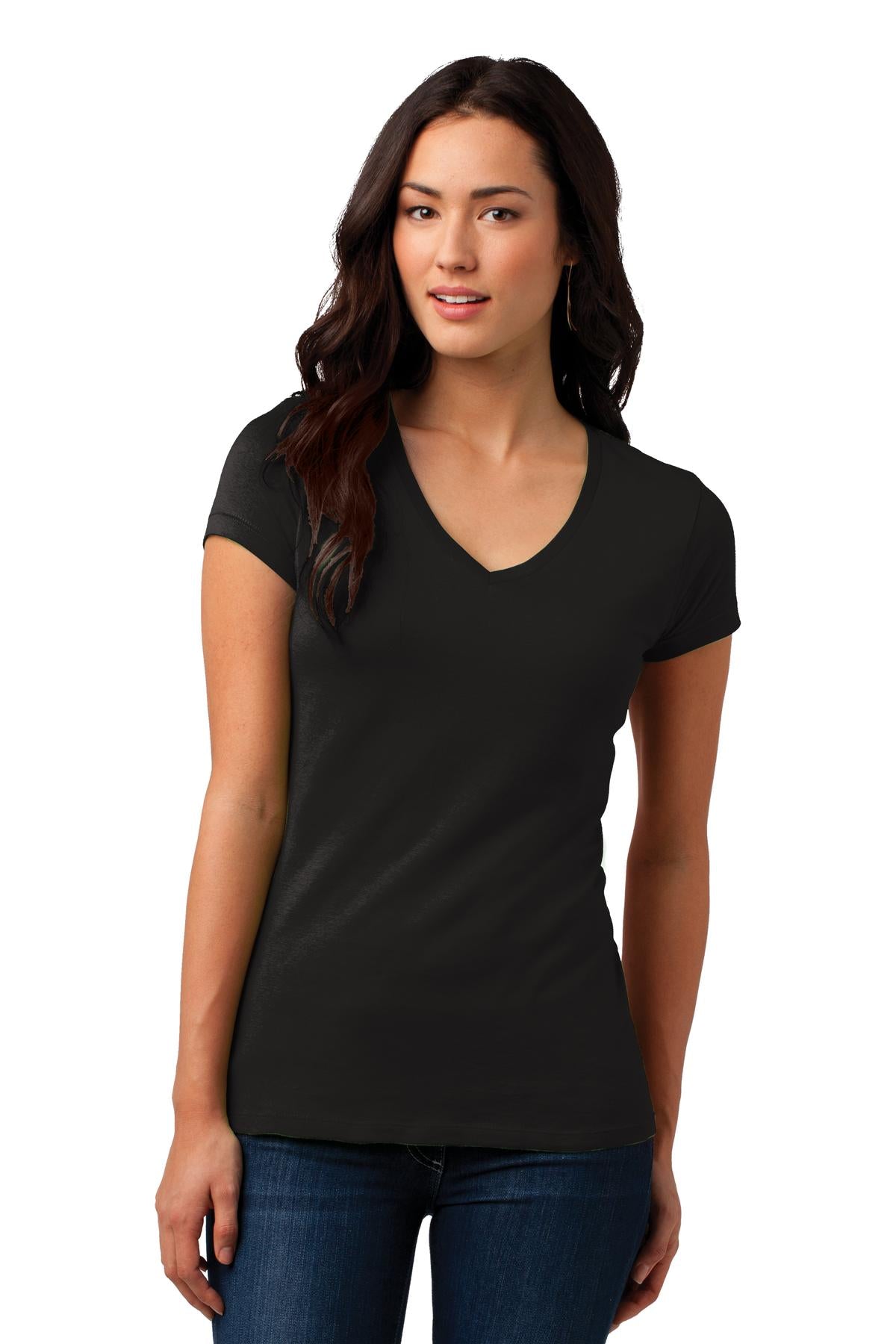 District Soft Wash T-Shirt – Junior, V-Ausschnitt – DT4501