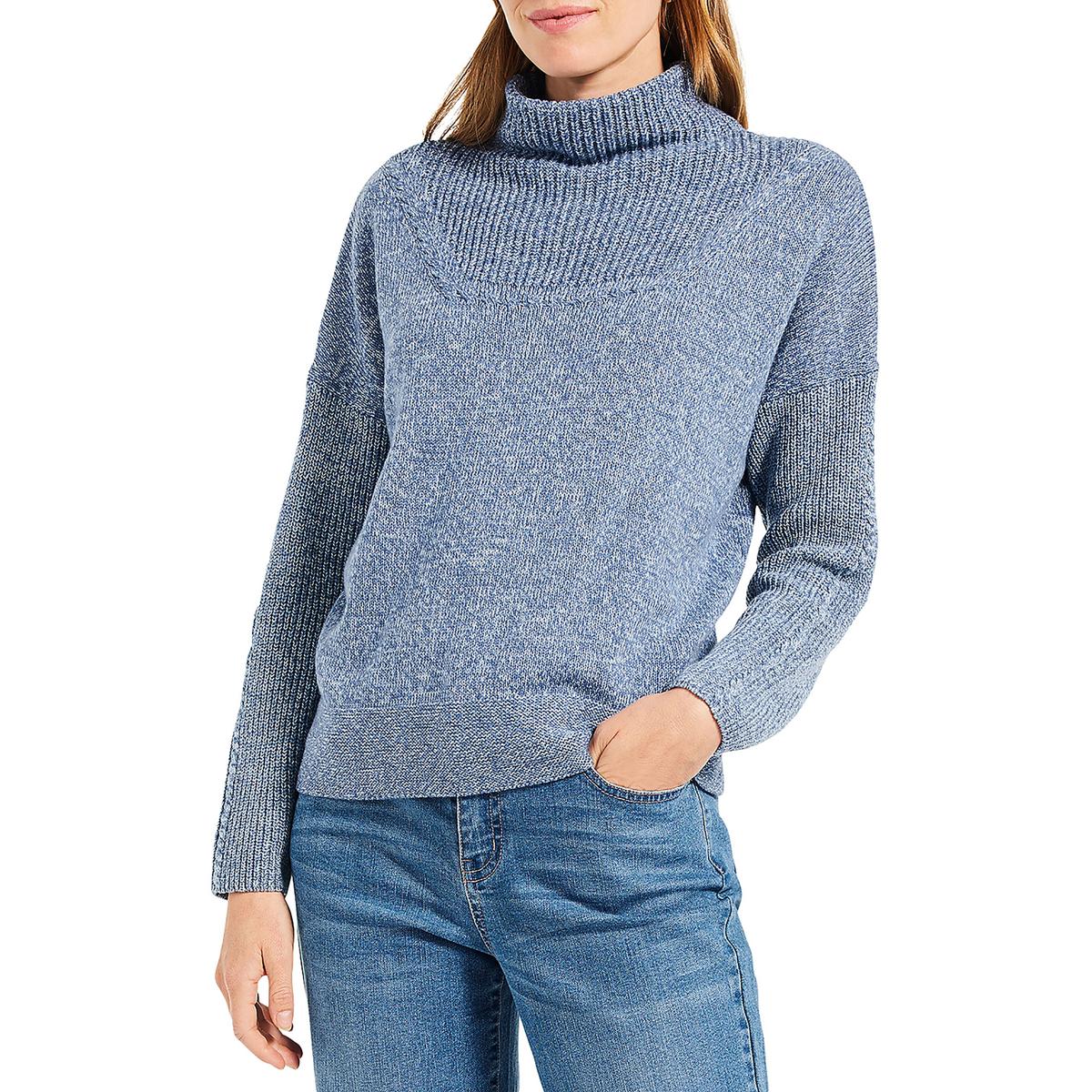 Pullover – gemischtes Strickmuster, Stehkragen
