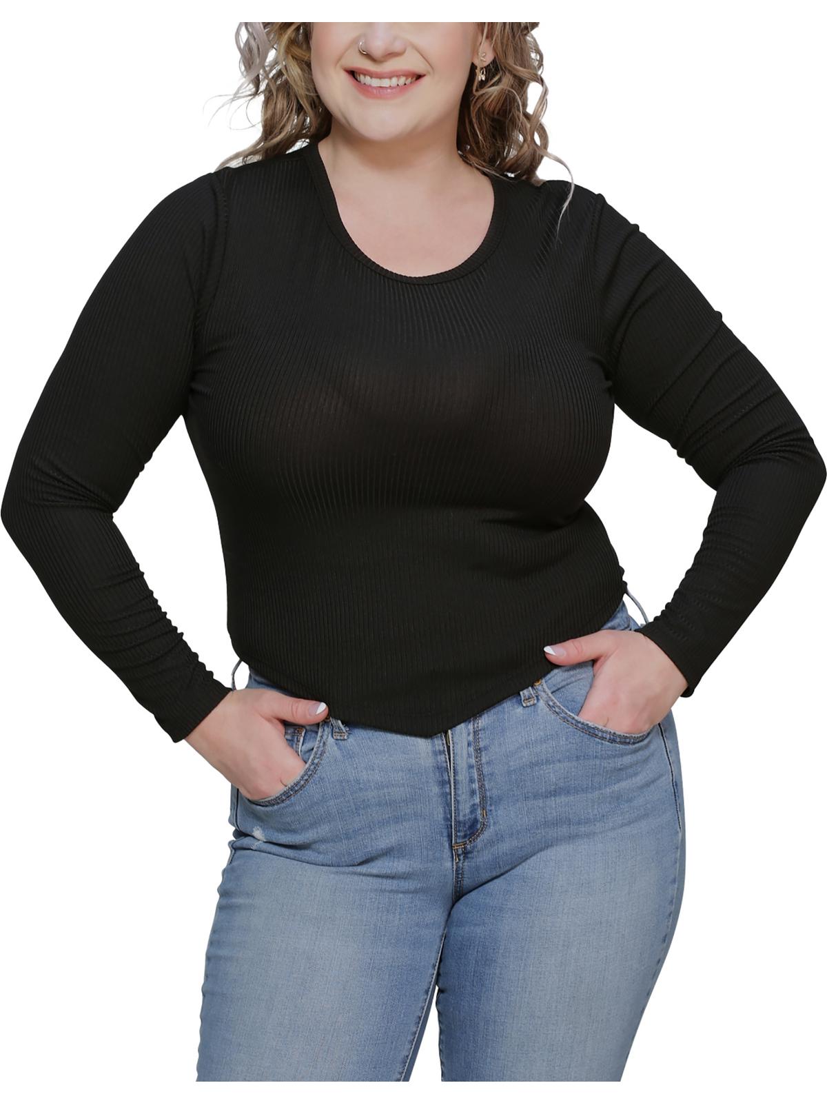 Gerippter Pullover mit Rundhalsausschnitt für junge Damen