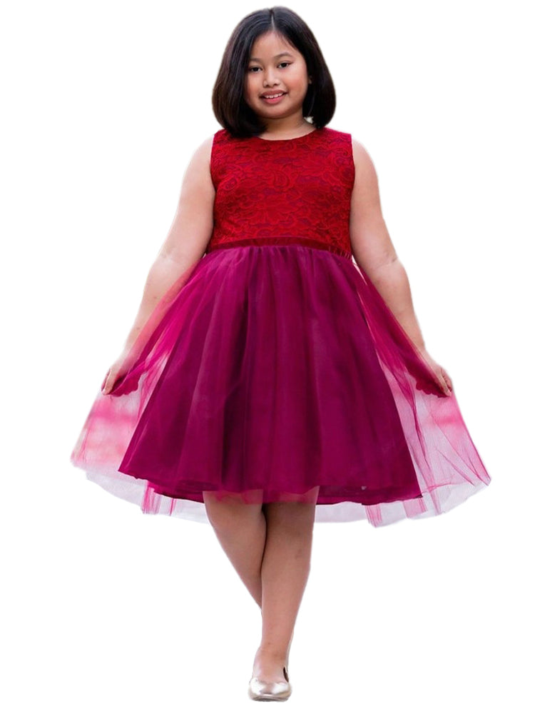 Kleid – größere Mädchen, Tüll, Samt, Besatz, Junior, Brautjungfer, große Größen, Größen – 14.5-20.5