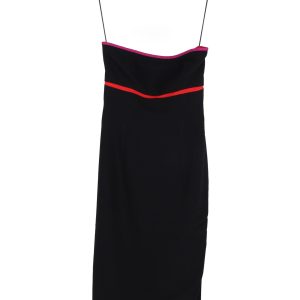 Altuzarra Kleid – trägerlos, knielang, Schwarz, Polyester