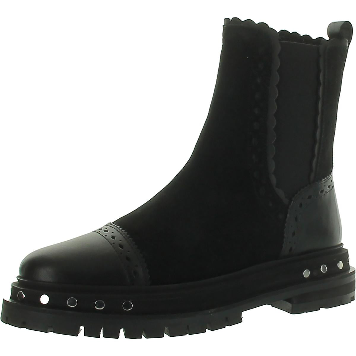 Chelsea-Stiefel – Leder, Materialmix