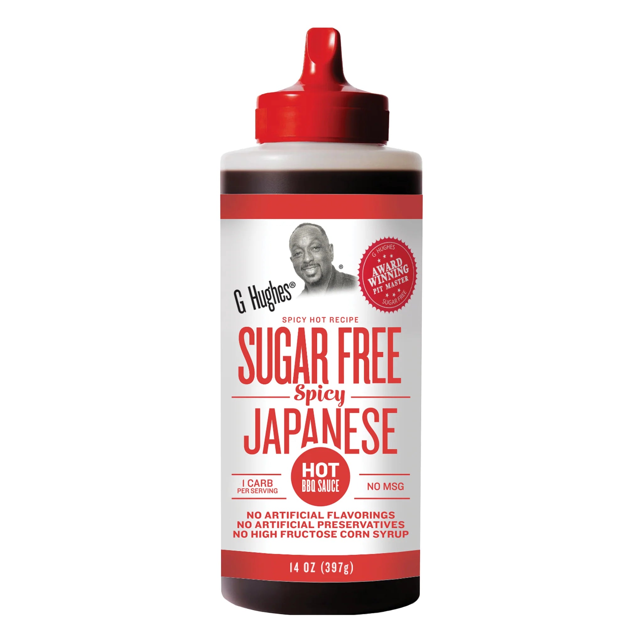 G Hughes Barbecuesauce – zuckerfrei, scharf, japanisch, scharf