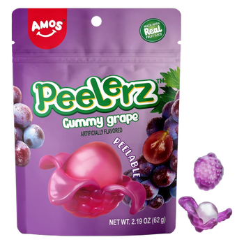 Amos Fruchtgummi – Peelerz, Trauben, 6 oz
