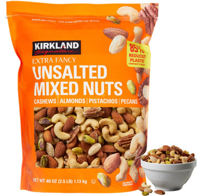 Kirkland Pistazien – ungesalzen, Nussmischung, Cashewkerne, Mandeln, Pekannüsse, 2.5 lbs