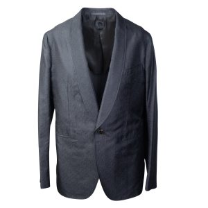 Einreihiger Blazer aus Seide – Schwarz
