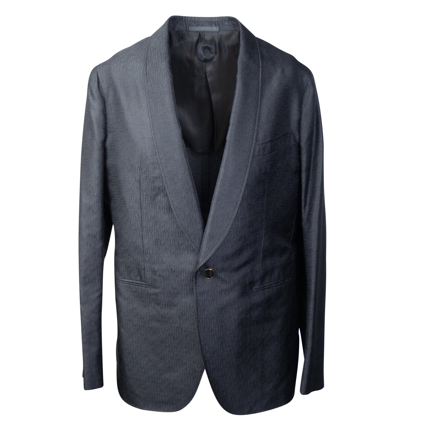 Einreihiger Blazer aus Seide – Schwarz