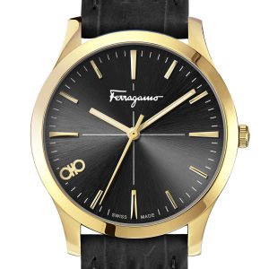 Ferragamo Quarz-Armbanduhr – Damen, Schwarz – 35mm