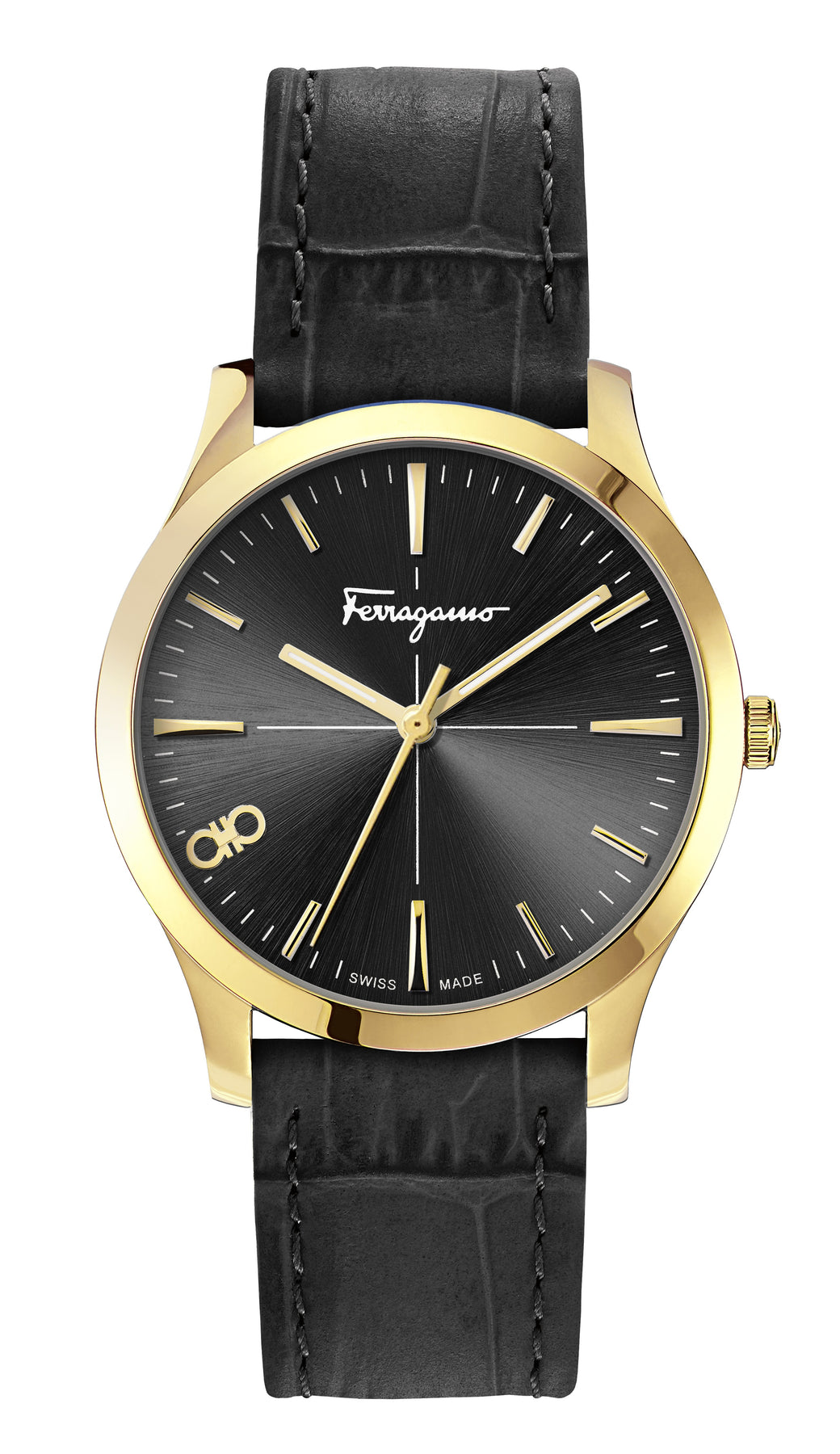 Ferragamo Quarz-Armbanduhr – Damen, Schwarz – 35mm