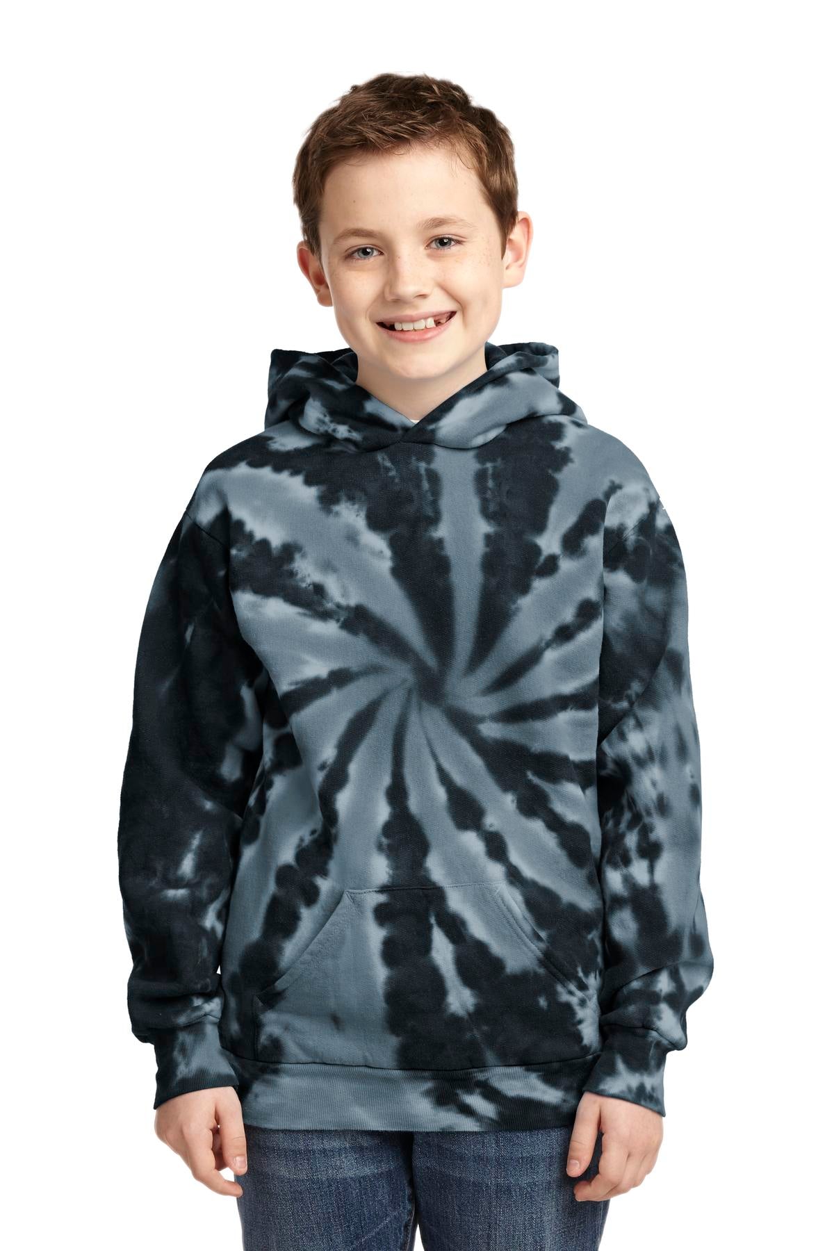 Port & Company Kapuzen-Sweatshirt zum Überziehen mit Batikmuster für Jugendliche