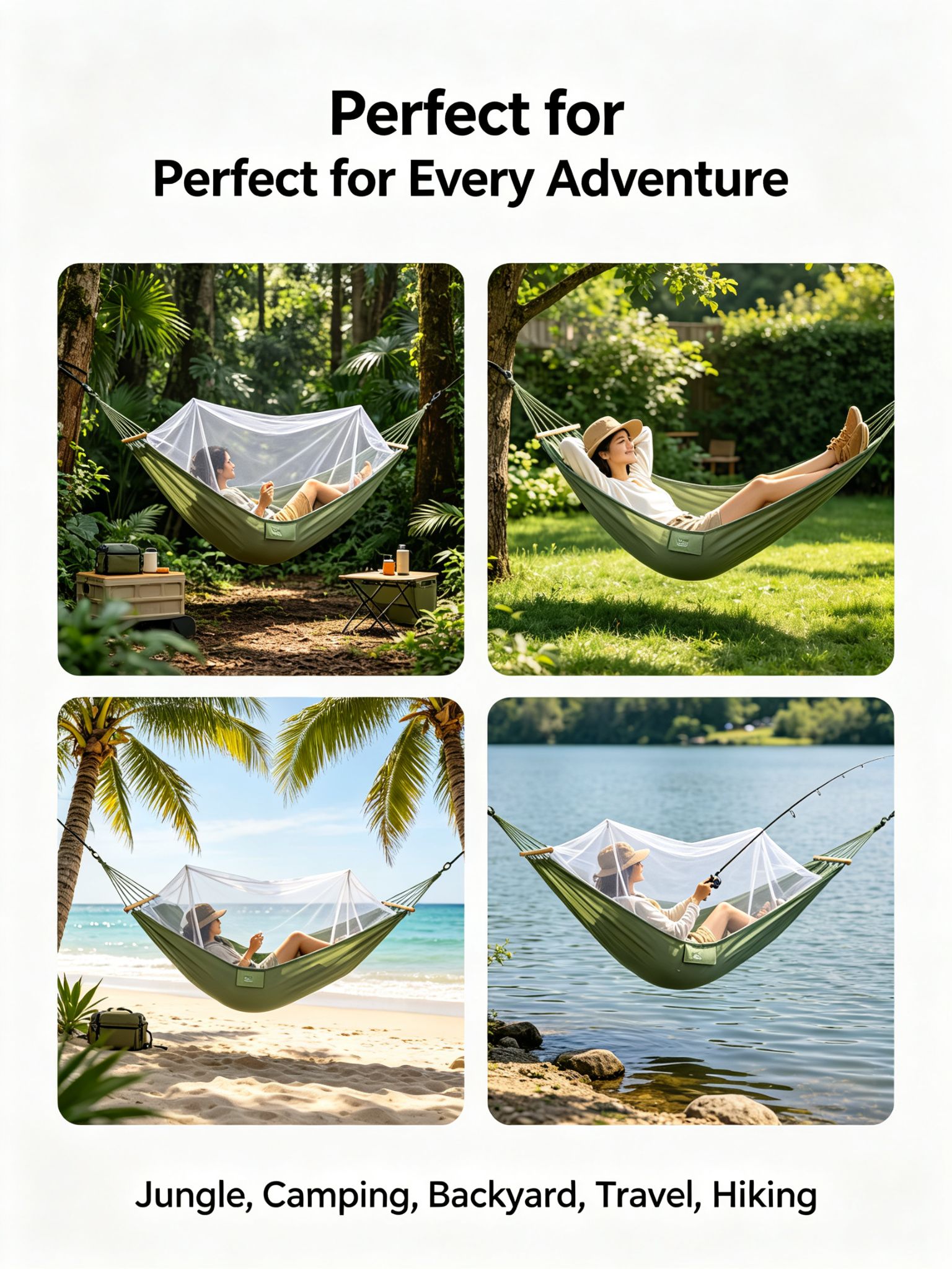 11ft Camping Hammock with Mosquito Net detail image