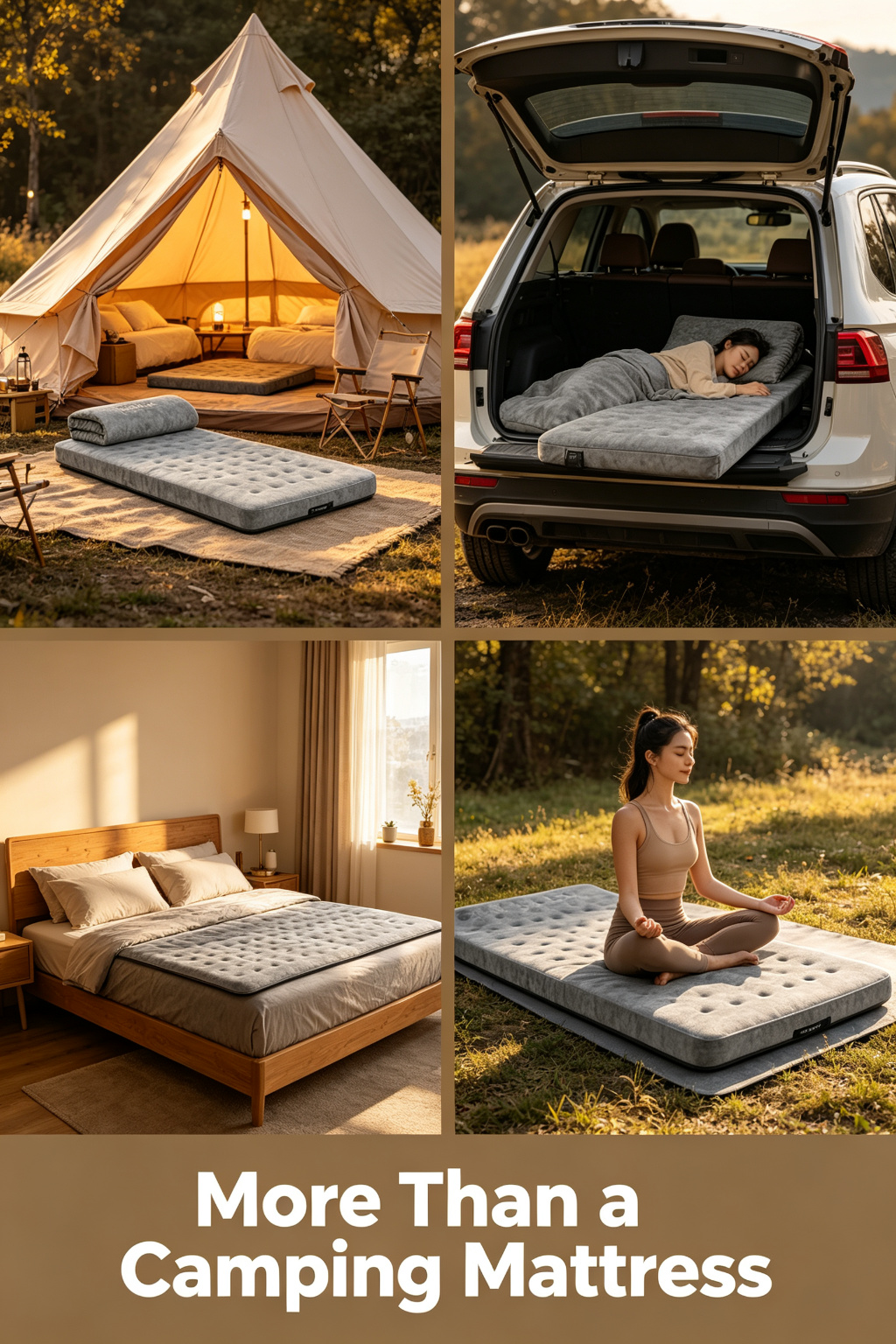 3cm Thick Memory Foam Camping Mattress (Roll-Up) detail image