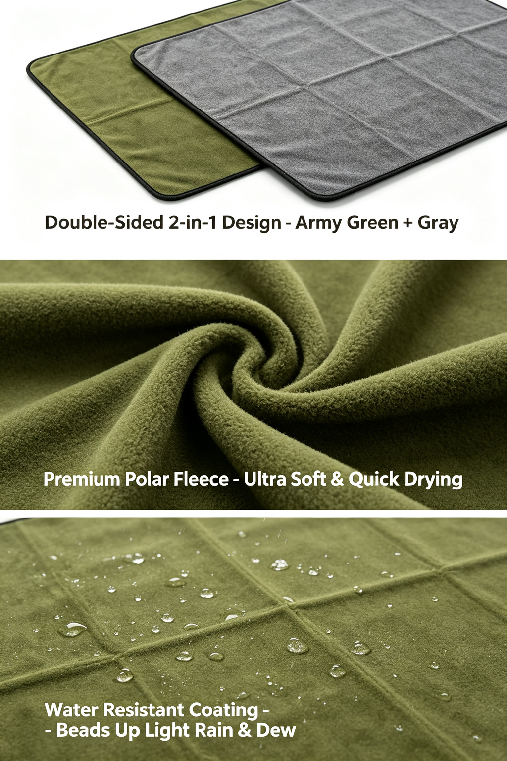 Double-Sided Polar Fleece Blanket (Water Resistant) detail image