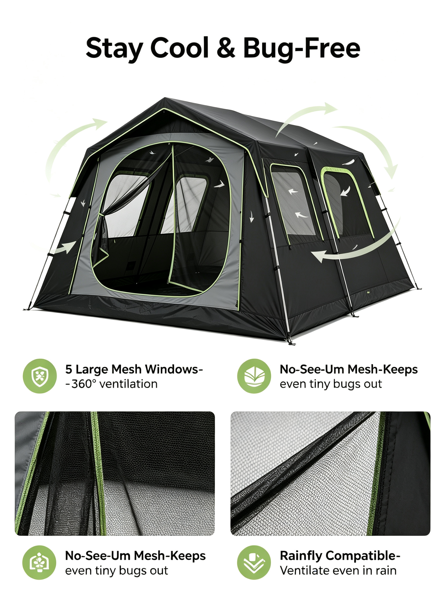 Happy Travel 6 Person Cabin Tent detail image