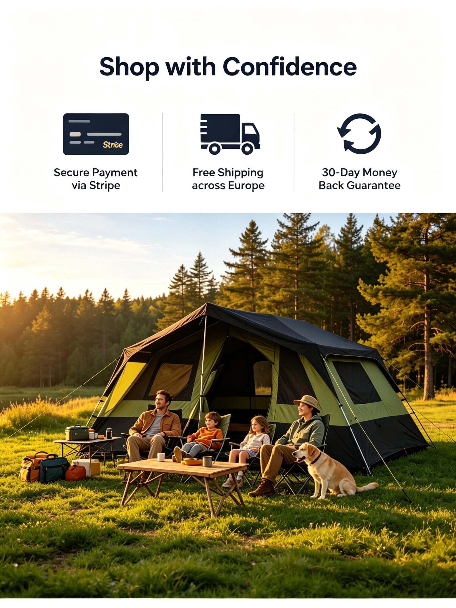 Happy Travel 6 Person Cabin Tent detail image