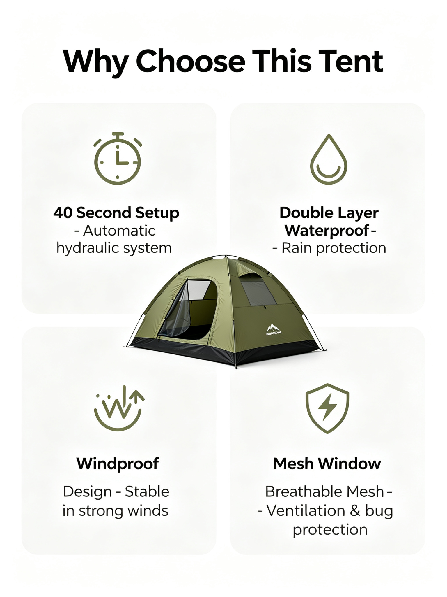 Mimajor Instant Pop-Up Camping Tent detail image