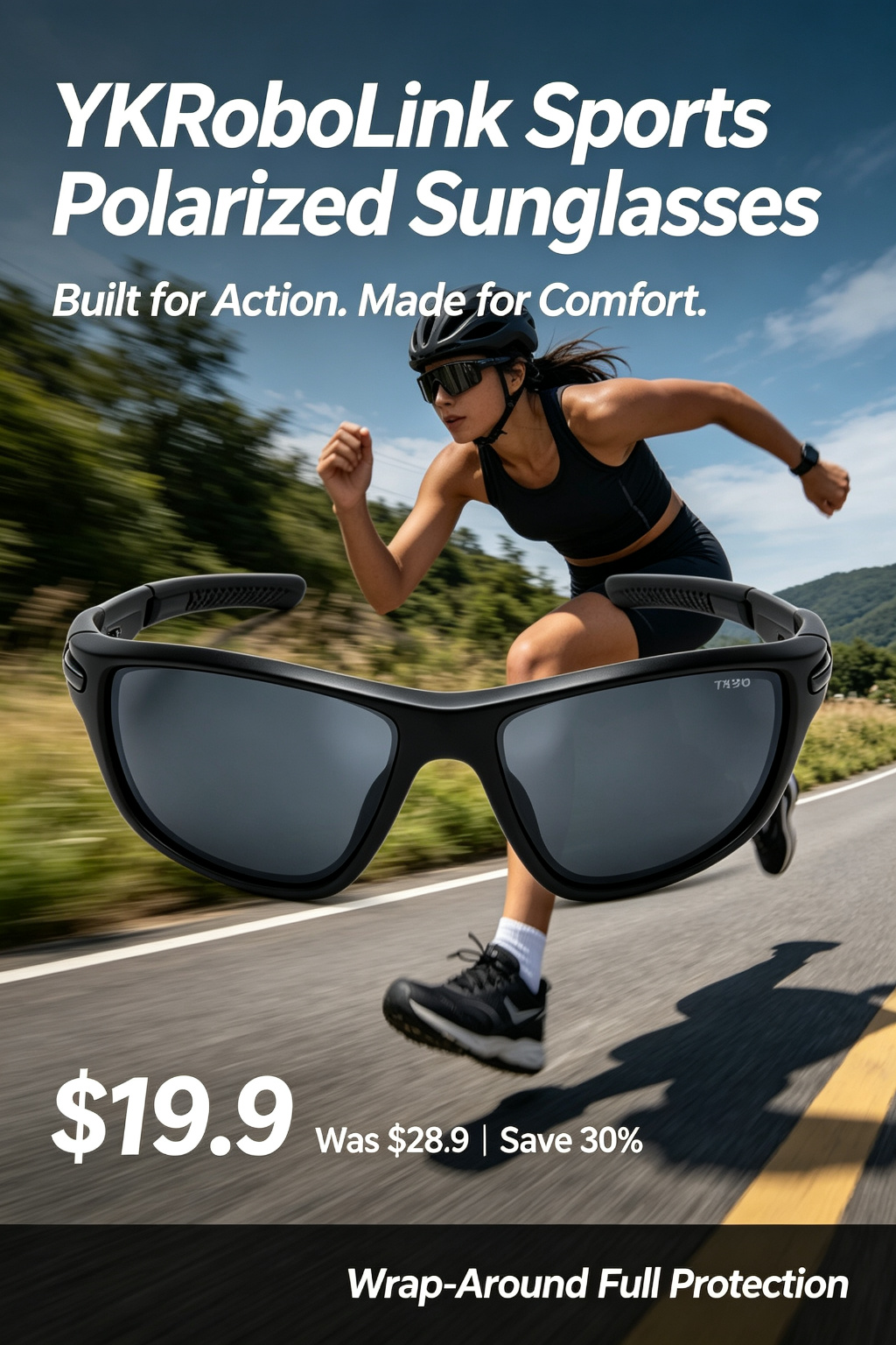 Sports Wrap Polarized Sunglasses detail image