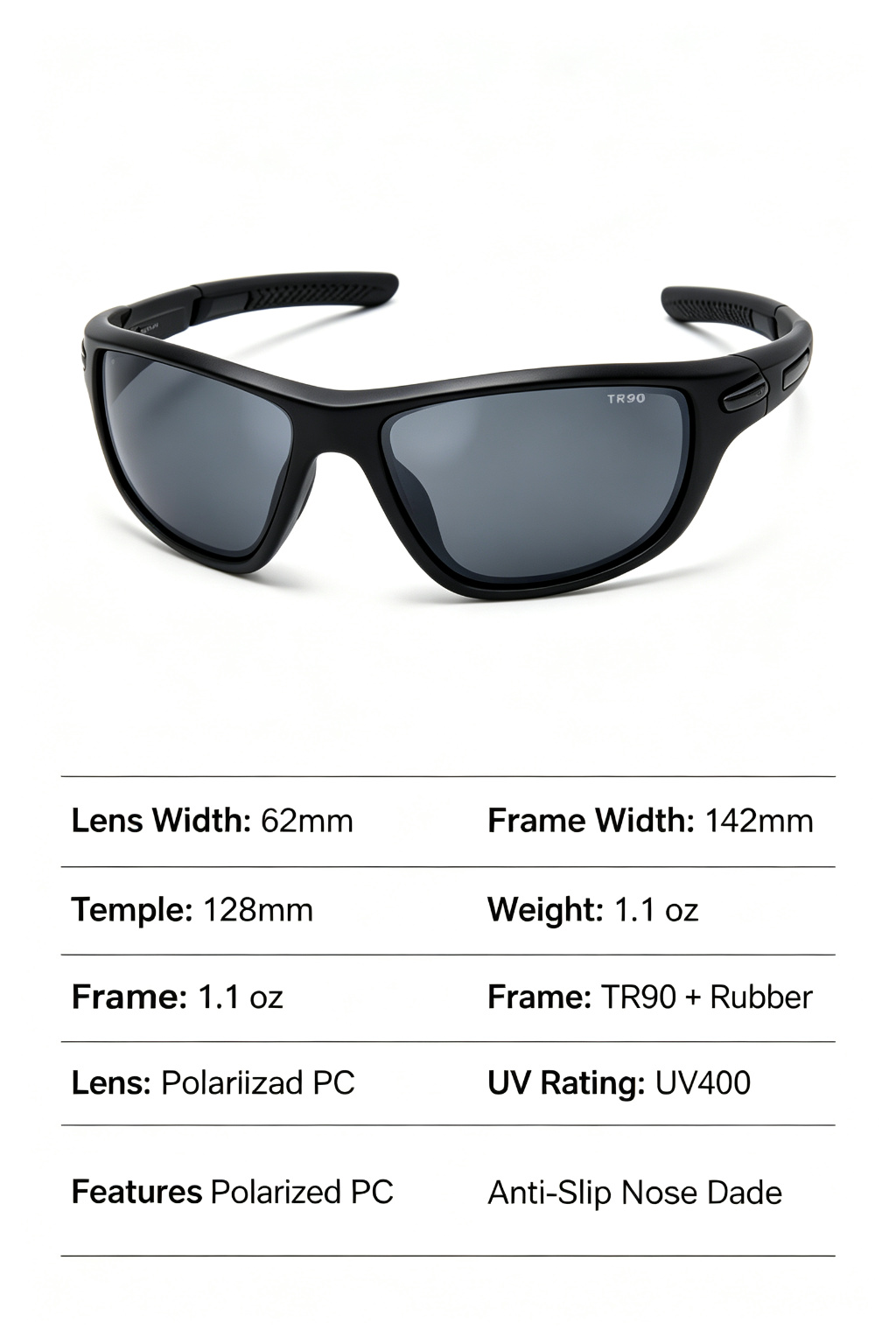Sports Wrap Polarized Sunglasses detail image