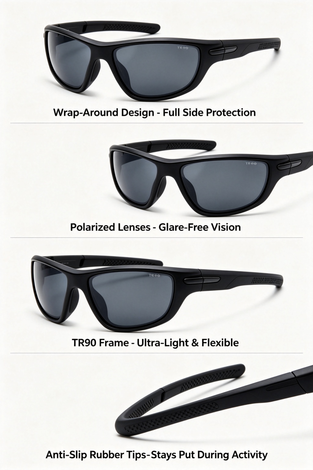 Sports Wrap Polarized Sunglasses detail image