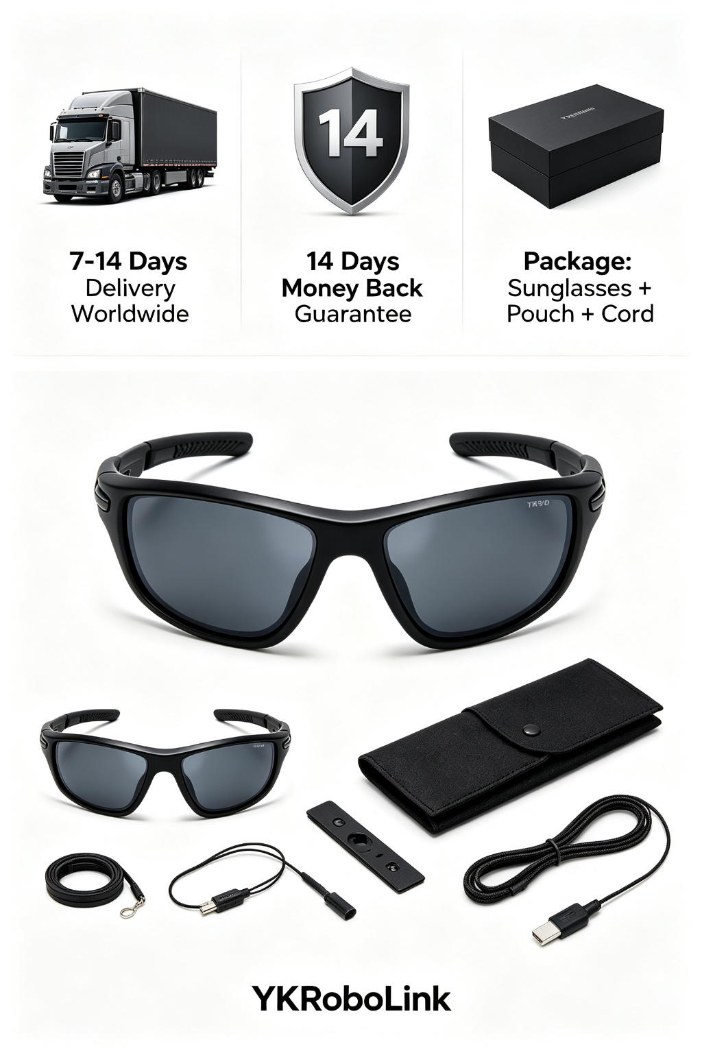 Sports Wrap Polarized Sunglasses detail image