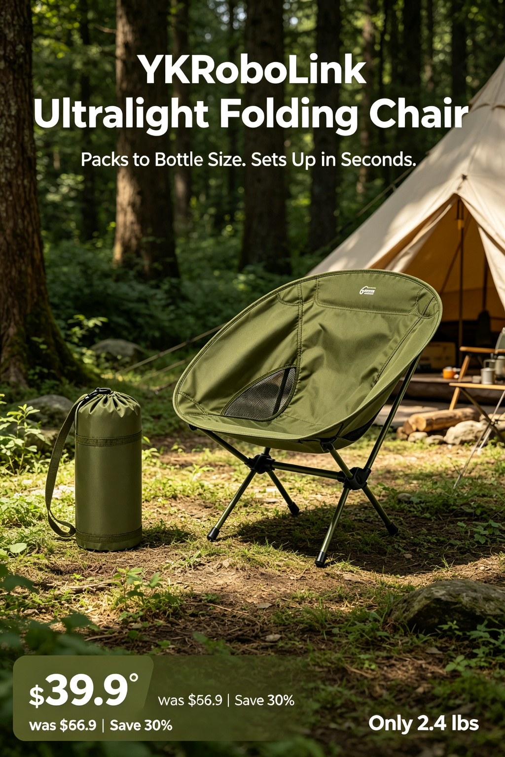 Ultralight Portable Folding Moon Chair detail image