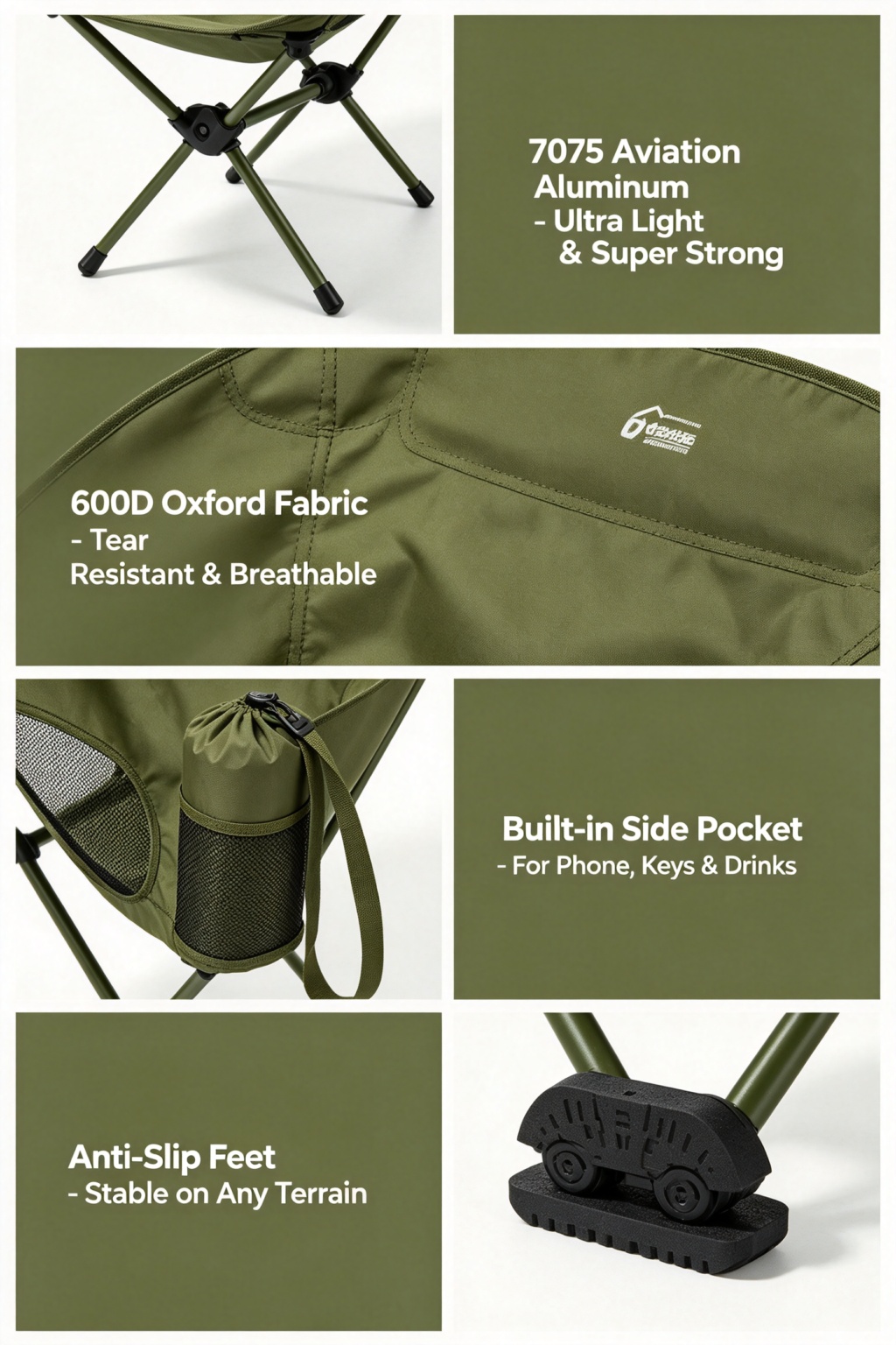 Ultralight Portable Folding Moon Chair detail image