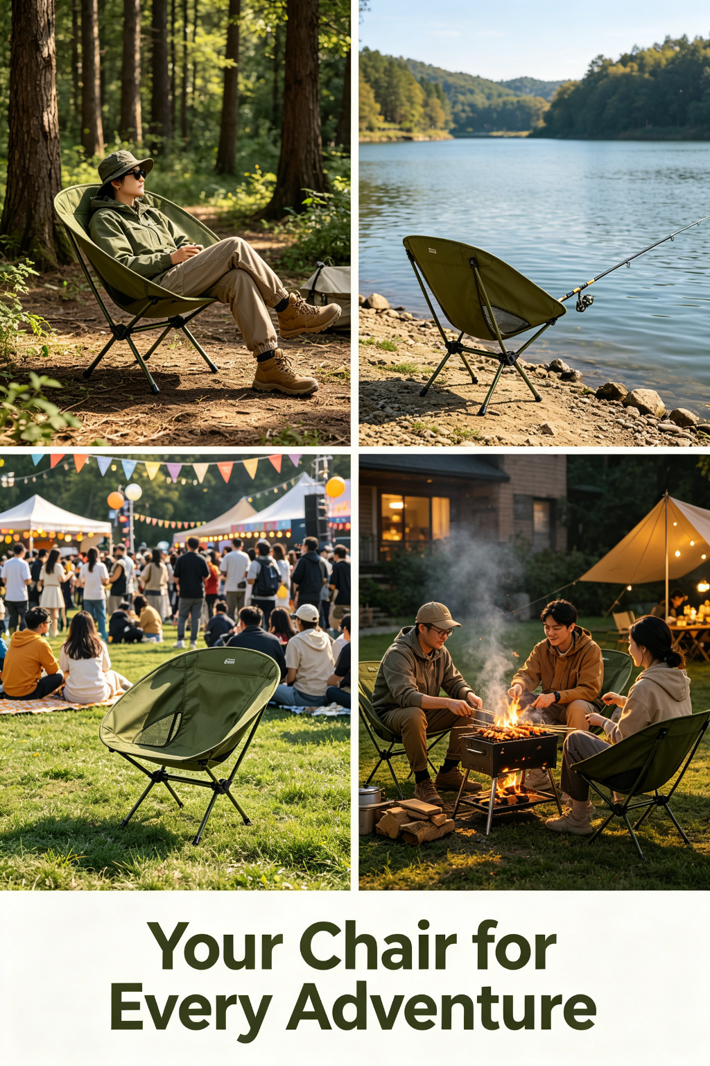 Ultralight Portable Folding Moon Chair detail image