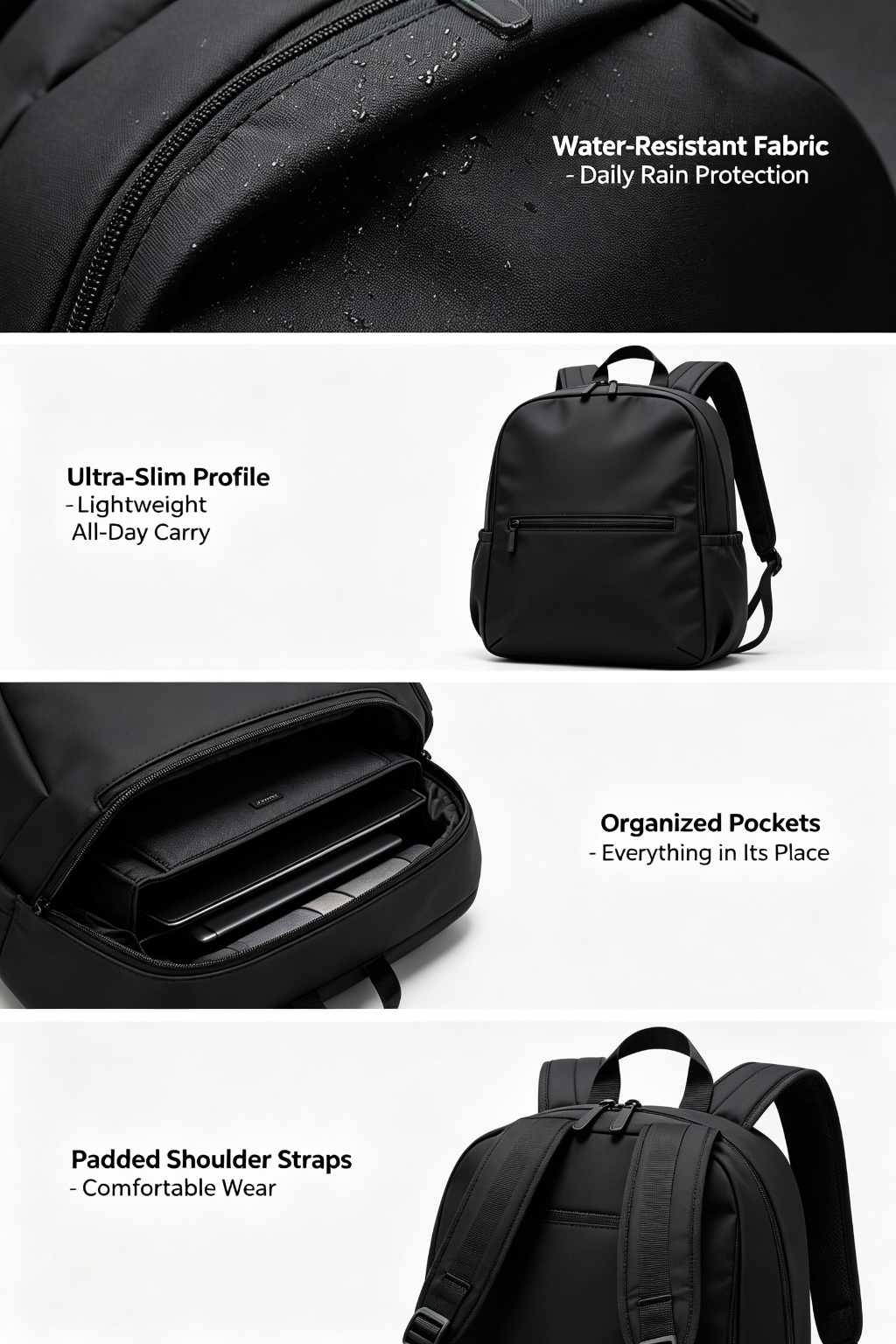 Urban Daypack Slim Lightweight Backpack detail image